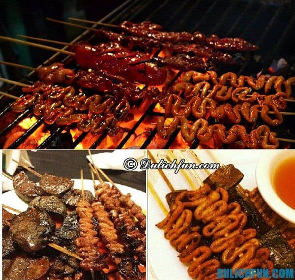 Gà nướng Isaw - Đặc sản đường phố Philippines