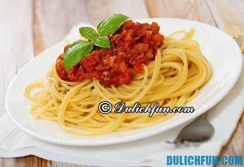 Những món ăn nổi tiếng, hấp dẫn ở Ý: Mỳ Spaghetti 