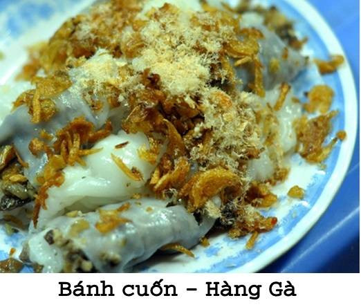 Bánh cuốn trên phố Hàng Gà