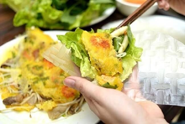 Bánh xèo chay ngon hoàn hảo