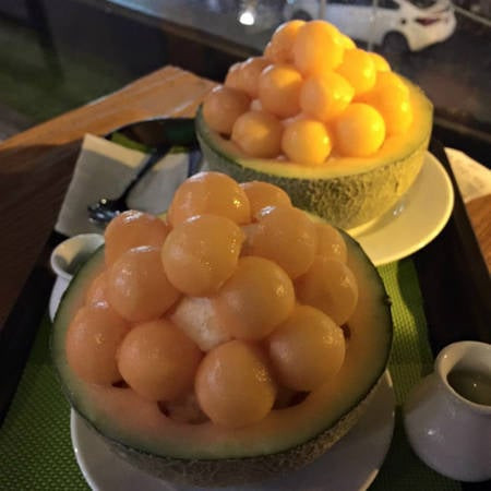 Bingsu dưa lưới