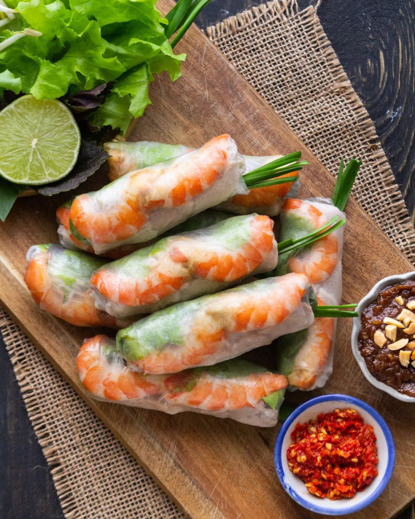 Gỏi cuốn tươi ngon.