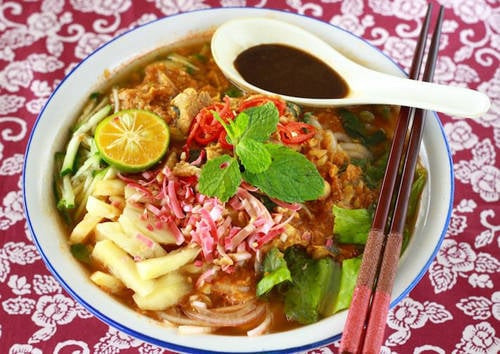 Penang assam laska (mì Laske me kiểu Penang)