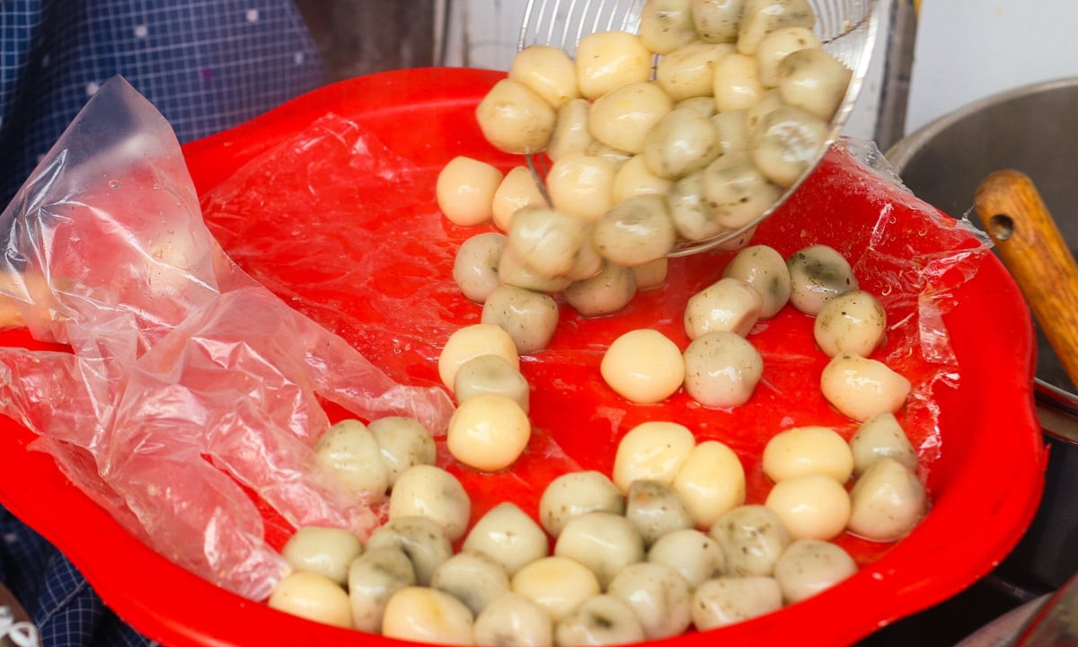 sủi dìn sau khi nấu chín